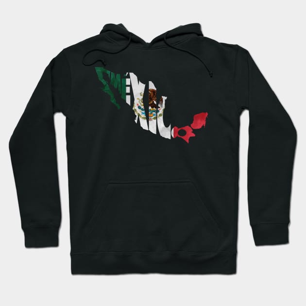 Mexico Typo Map Hoodie by inspirowl